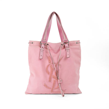 YSL pink canvas tote