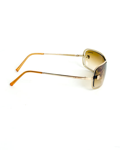 CHANEL shield chrome sunglasses