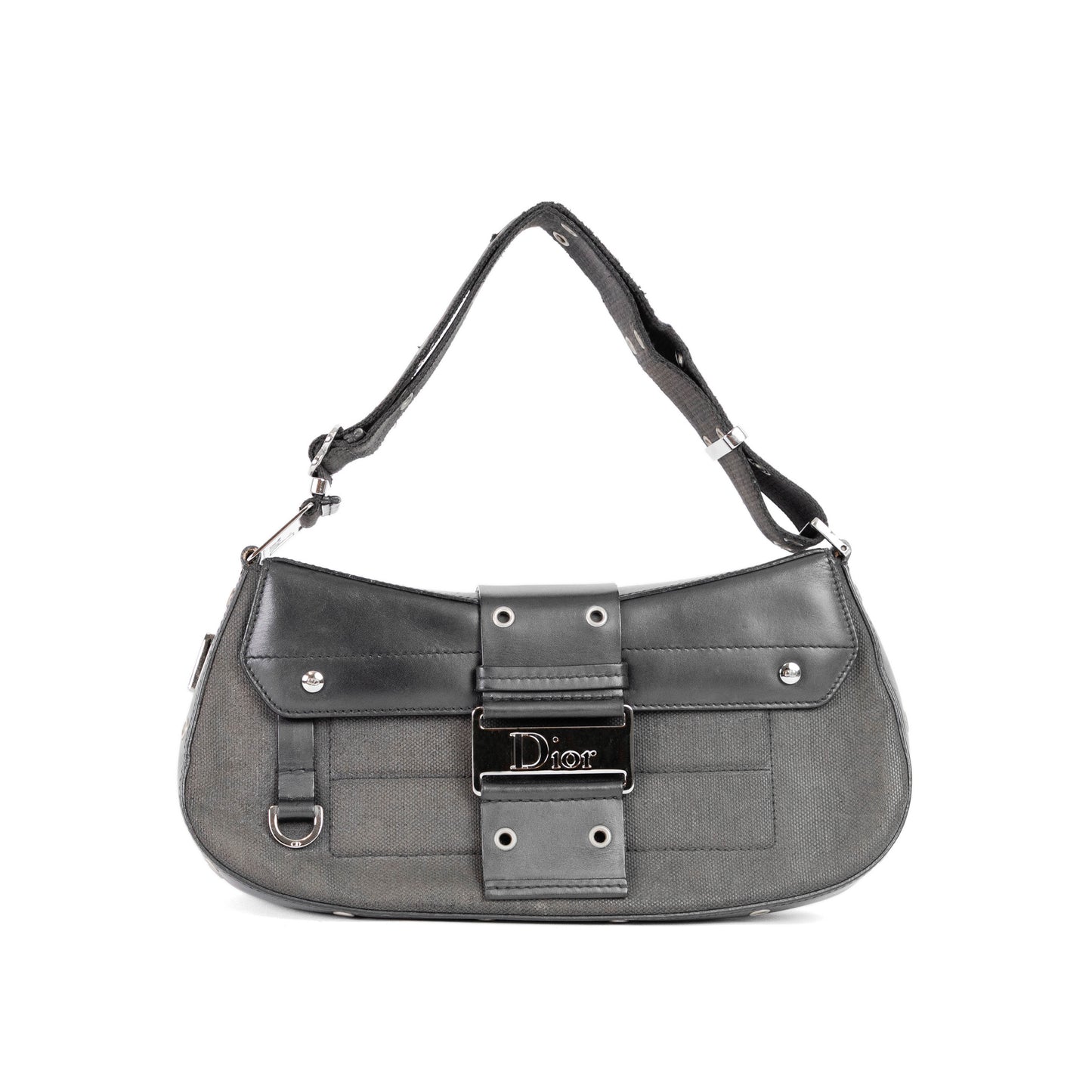 DIOR black chic street leather columbus ave shoulder bag