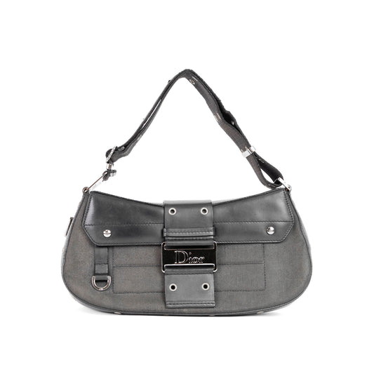 DIOR black chic street leather columbus ave shoulder bag