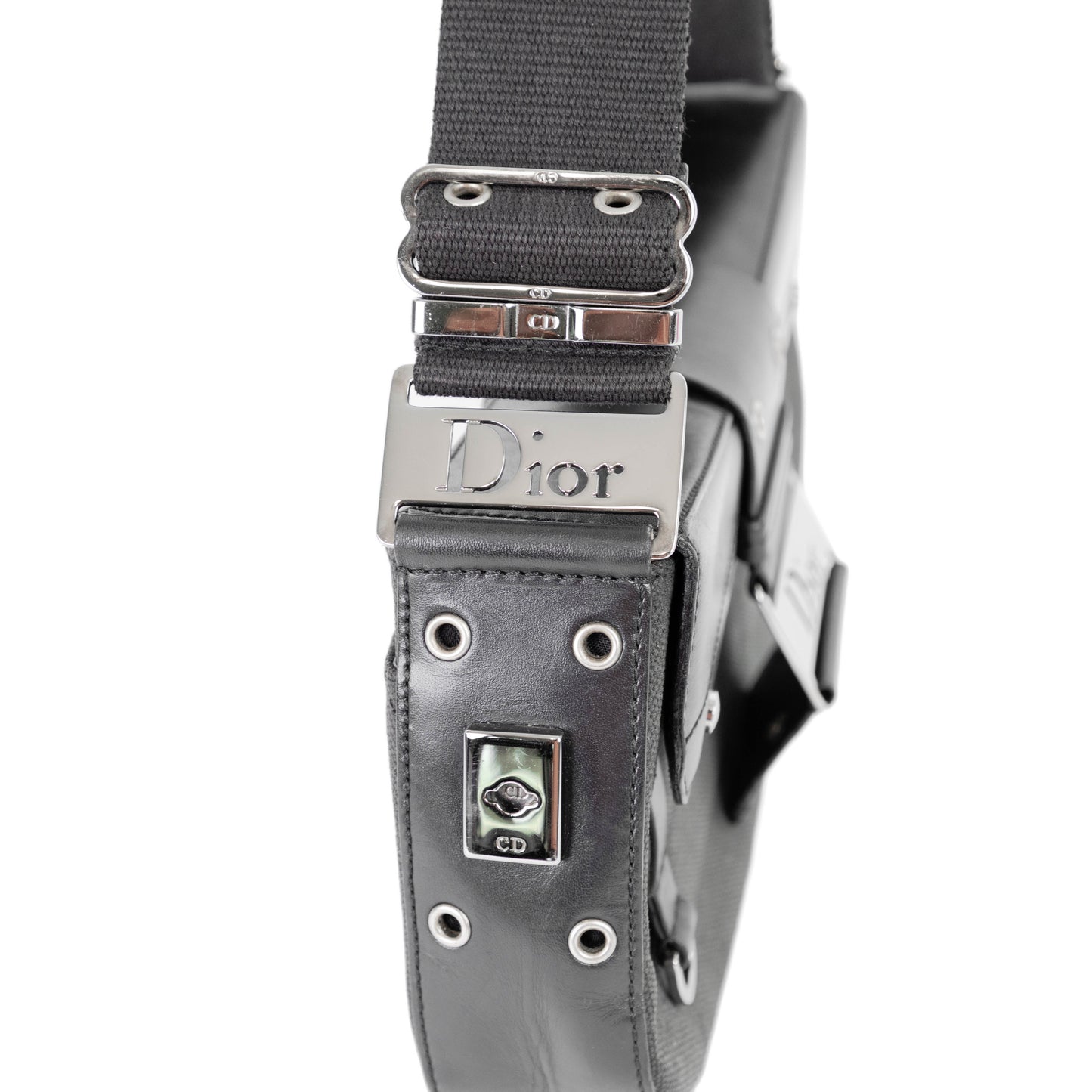 DIOR black chic street leather columbus ave shoulder bag