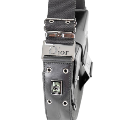 DIOR black chic street leather columbus ave shoulder bag