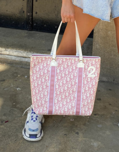 DIOR pink trotter tote bag