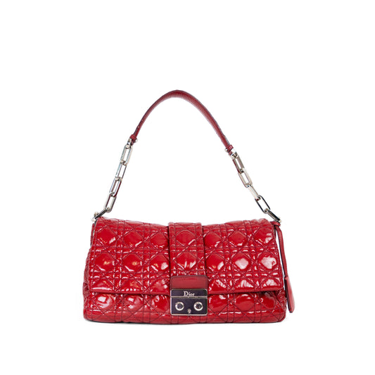 DIOR red cannage miss dior flap shoulder bag