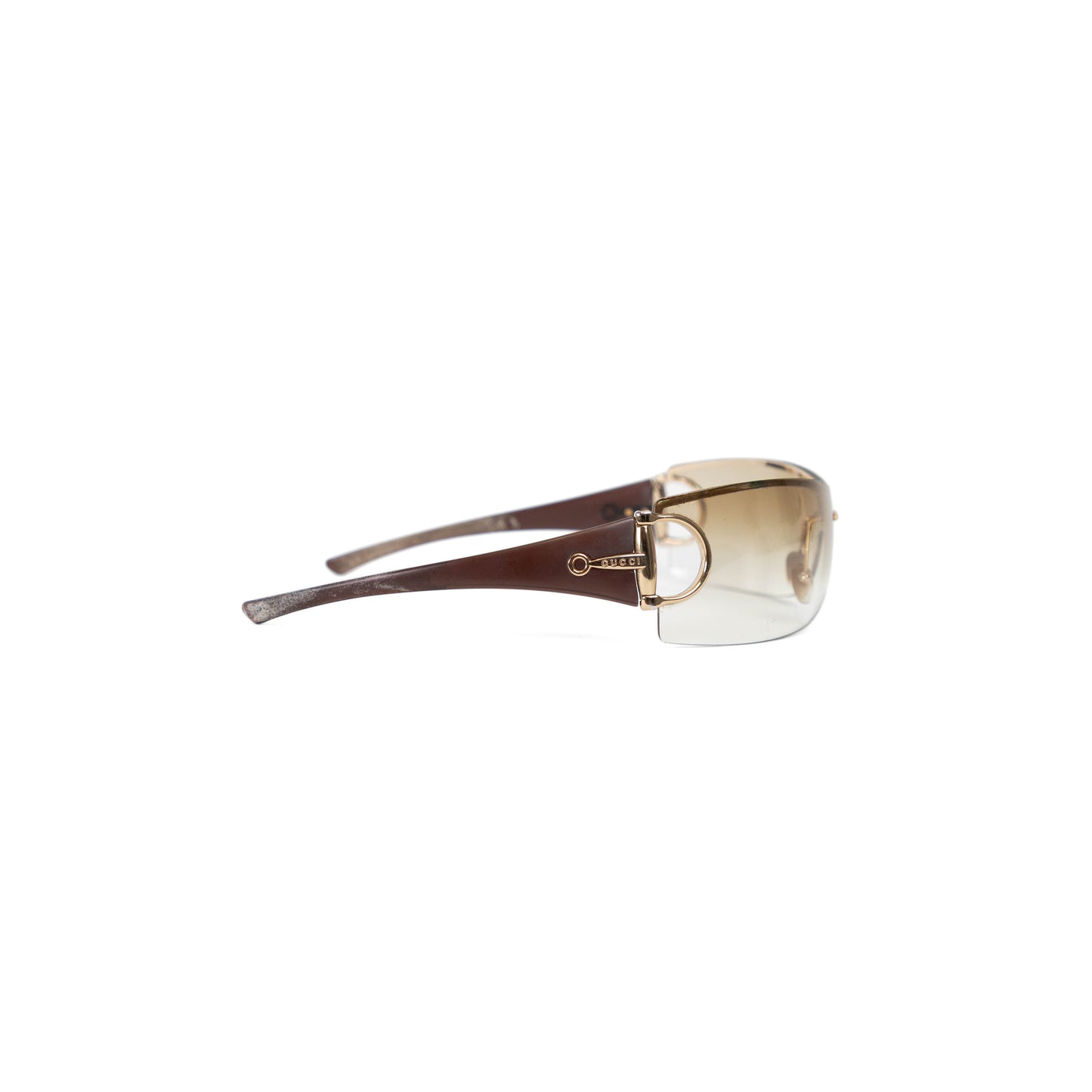 GUCCI horsebit shield sunglasses