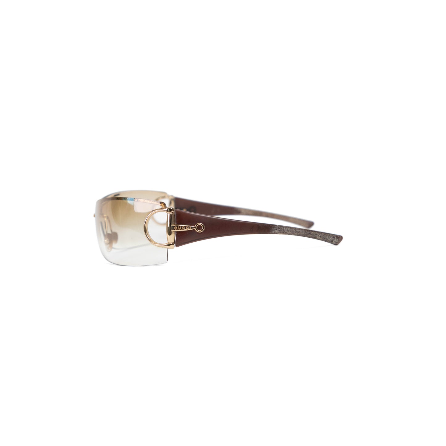 GUCCI horsebit shield sunglasses