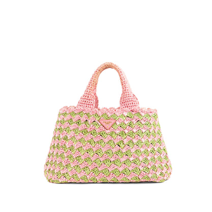 PRADA raffia canapa tote