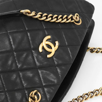 CHANEL lambskin quilted matelasse shoulder tote