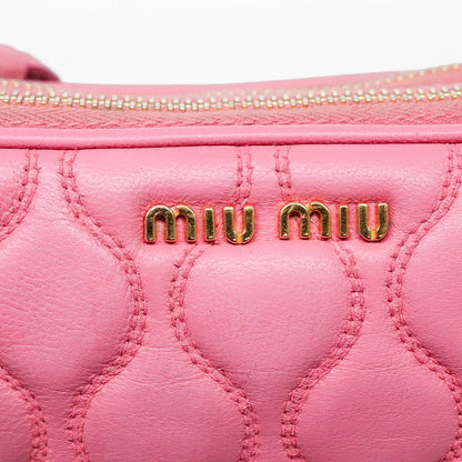 MIU MIU pink matelassé mini handbag