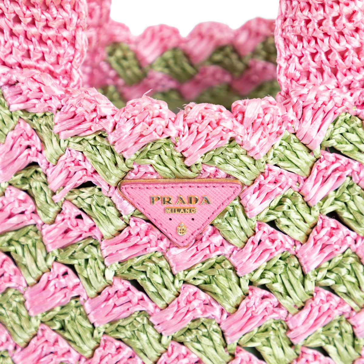 PRADA raffia canapa tote