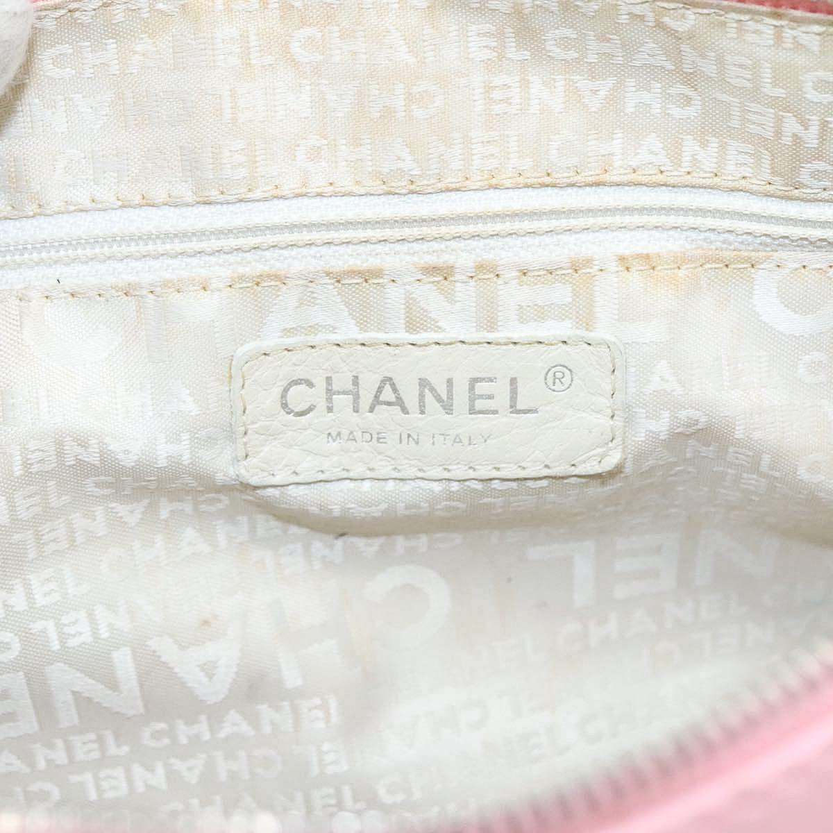 CHANEL Pink Leather & Woven Tote