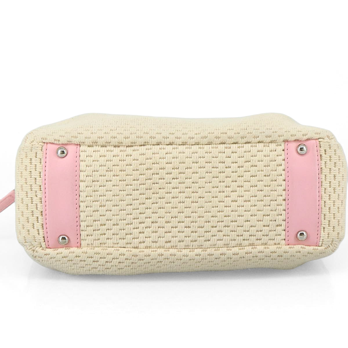 CHANEL Pink Leather & Woven Tote