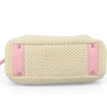CHANEL Pink Leather & Woven Tote
