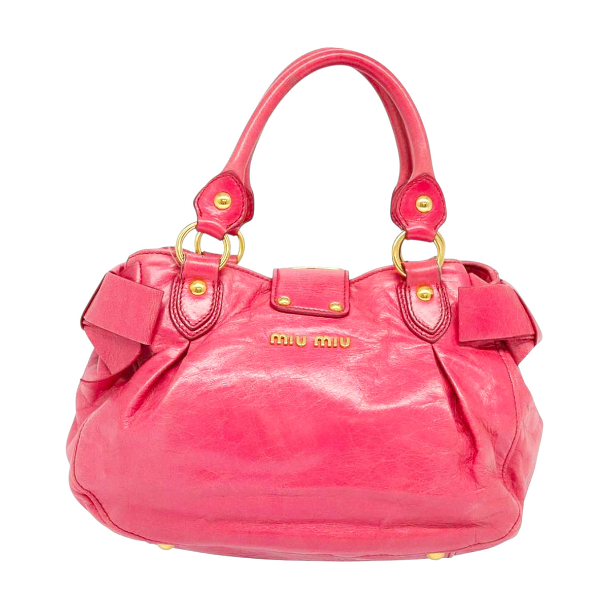 MIU MIU Matelassé Lux Leather Satchel W/strap