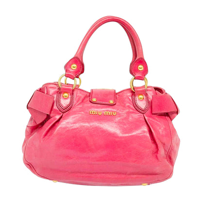 MIU MIU Matelassé Lux Leather Satchel W/strap