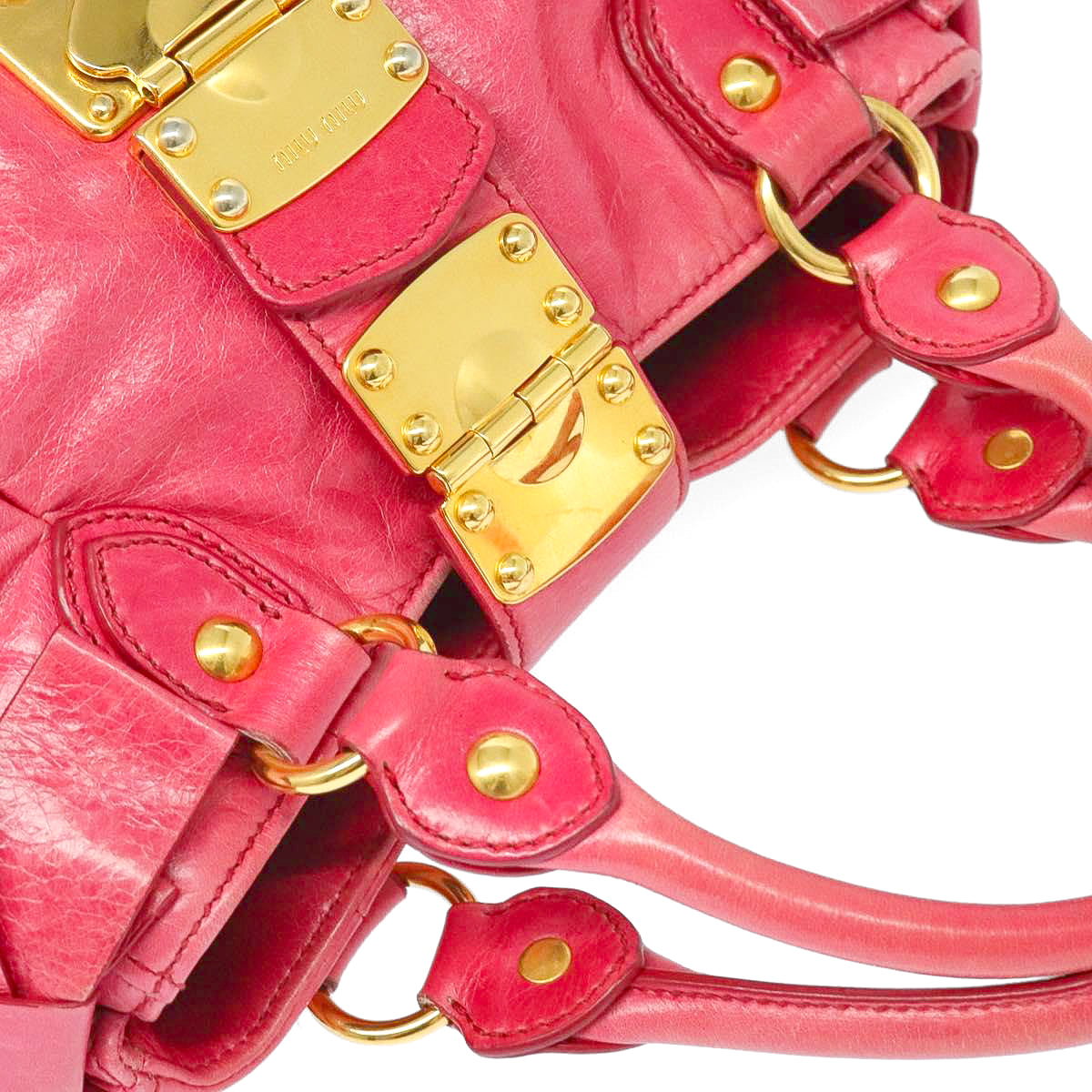 MIU MIU Matelassé Lux Leather Satchel W/strap
