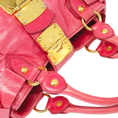 MIU MIU Matelassé Lux Leather Satchel W/strap