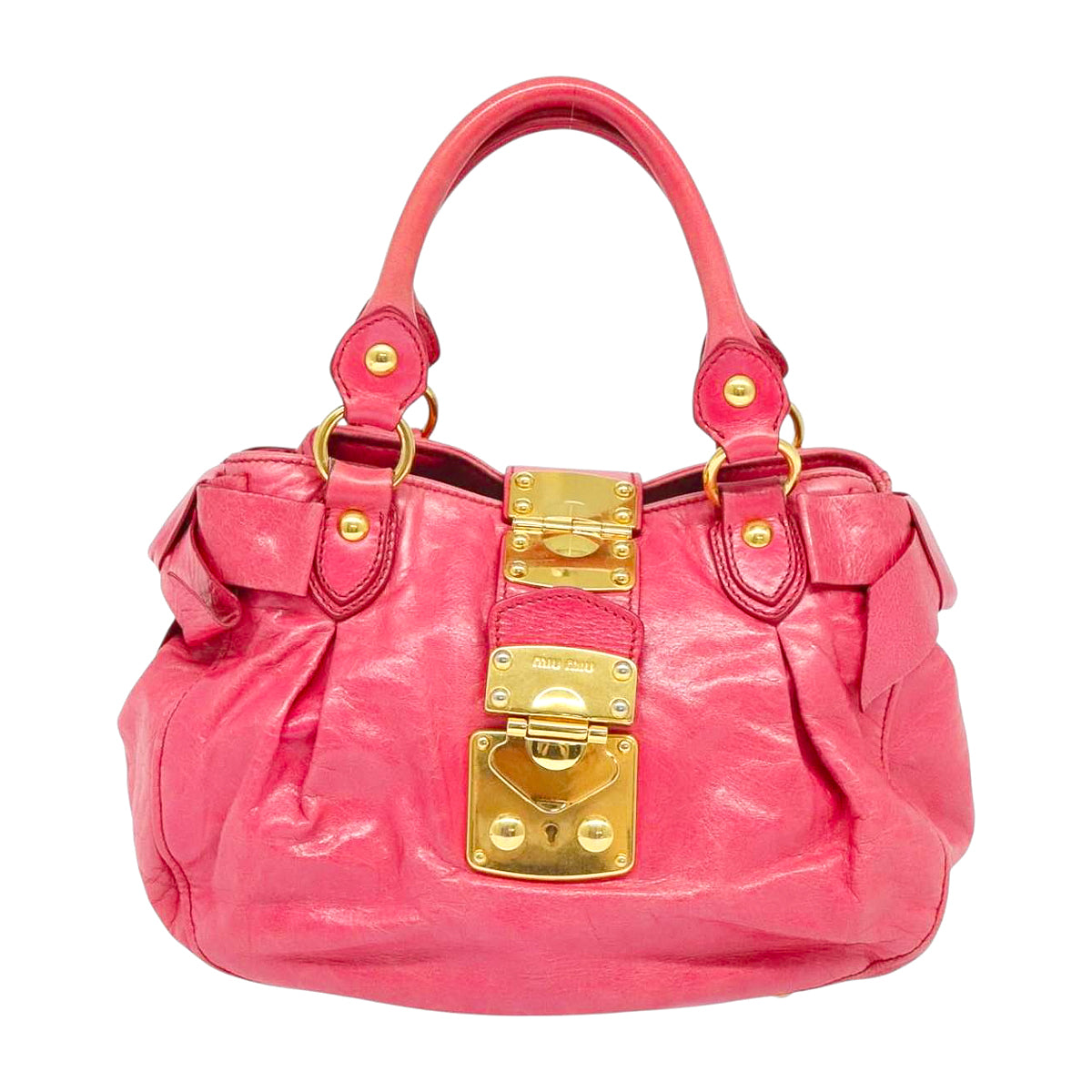 MIU MIU Matelassé Lux Leather Satchel W/strap