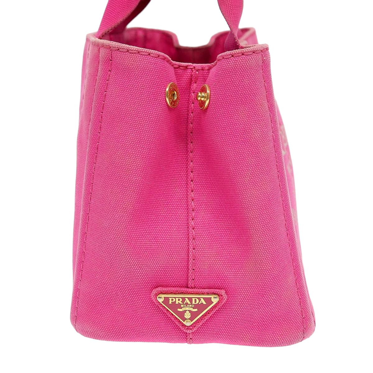 PRADA pink denim canapa tote