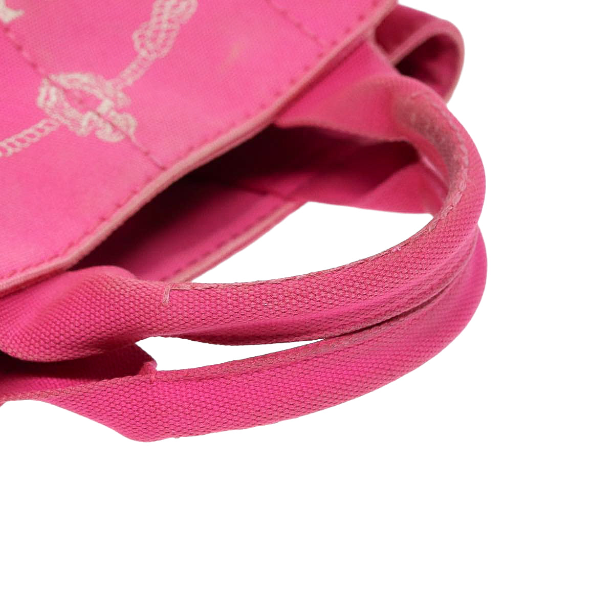 PRADA pink denim canapa tote