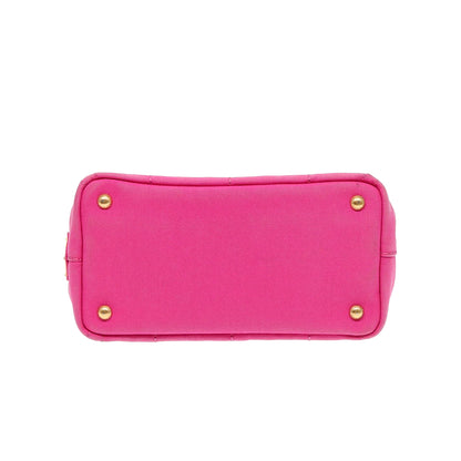 PRADA pink denim canapa tote