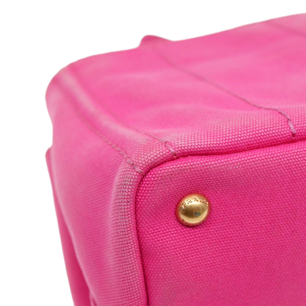 PRADA pink denim canapa tote