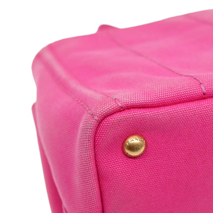 PRADA pink denim canapa tote