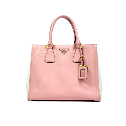 PRADA pink leather galleria handbag