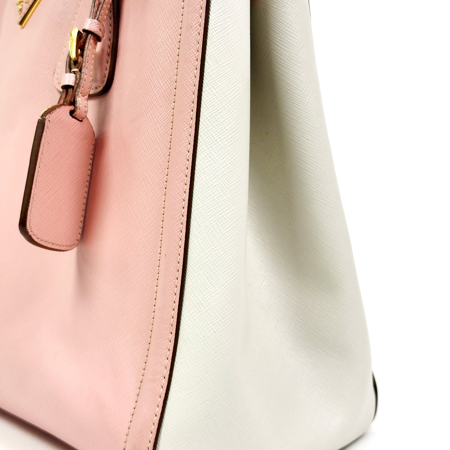 PRADA pink leather galleria handbag