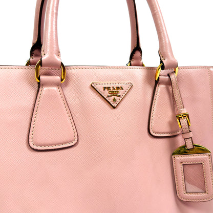 PRADA pink leather galleria handbag