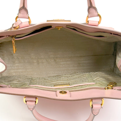 PRADA pink leather galleria handbag