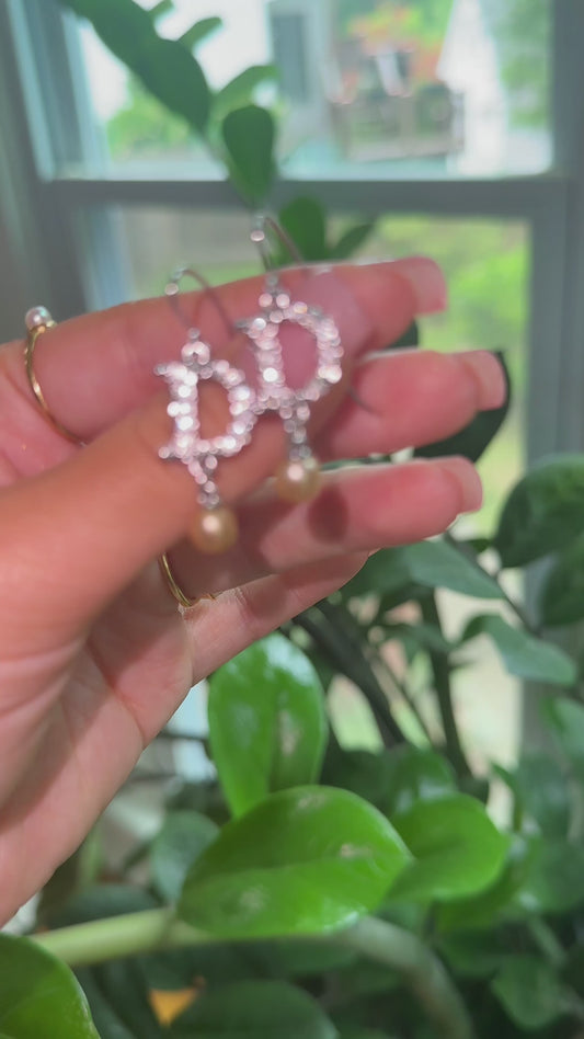 DIOR crystal & pearl earrings