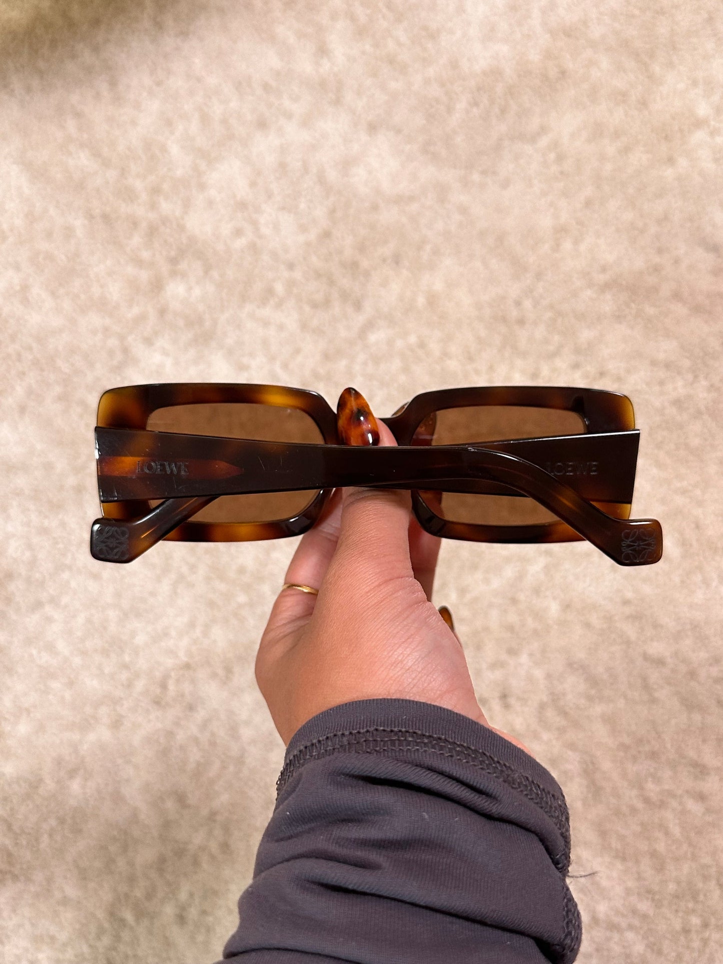 LOEWE block tortoishell sunglasses