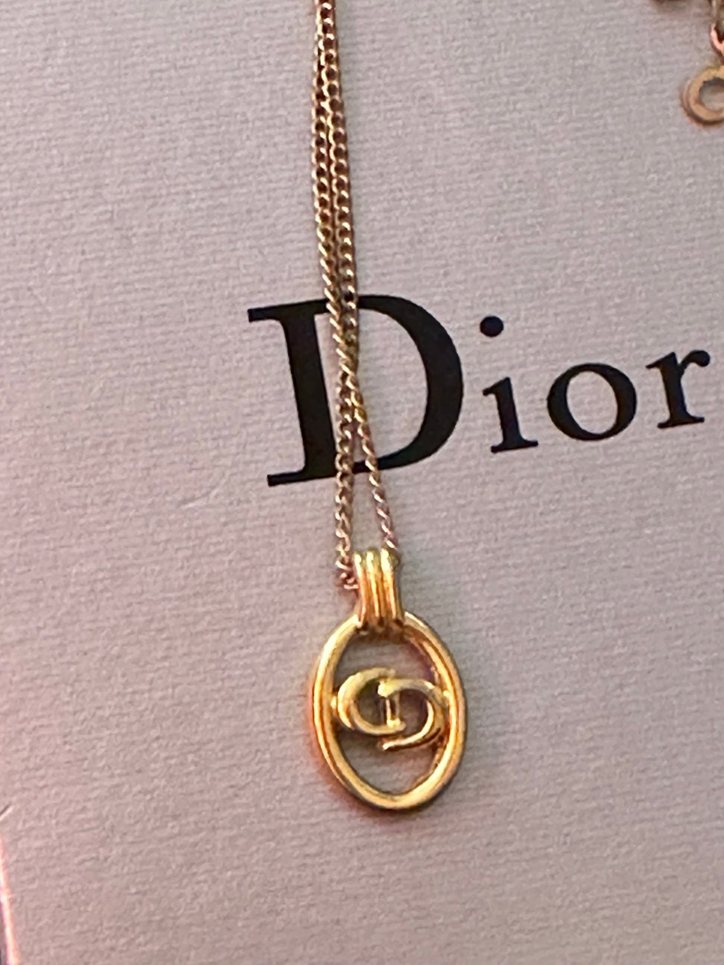 DIOR cd gold necklace