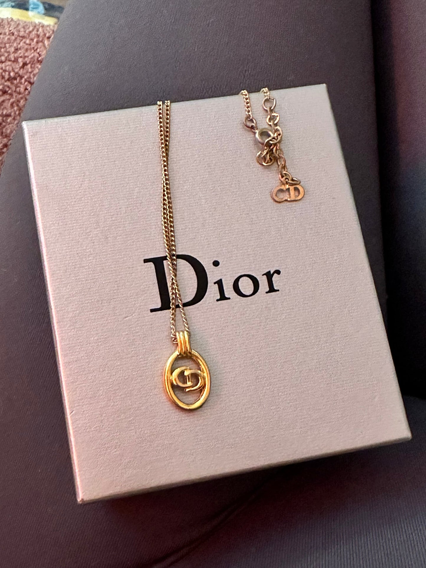 DIOR cd gold necklace