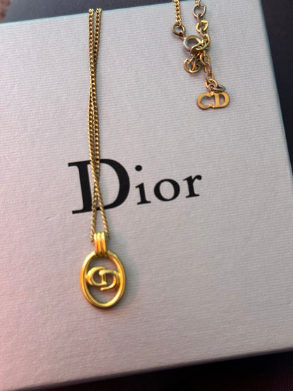 DIOR cd gold necklace