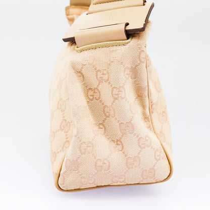 GUCCI beige monogram canvas shoulderbag