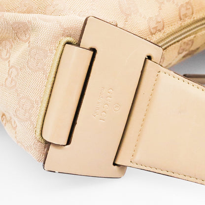 GUCCI beige monogram canvas shoulderbag