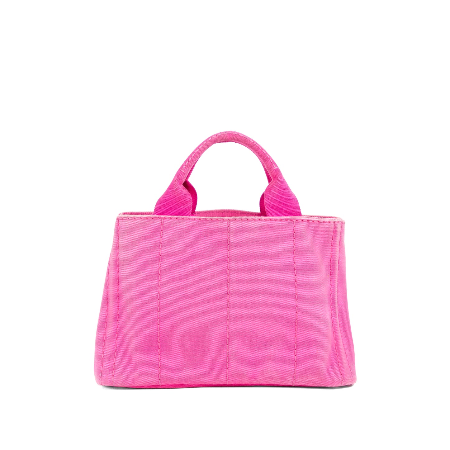PRADA pink denim mini canapa tote