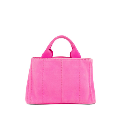 PRADA pink denim mini canapa tote