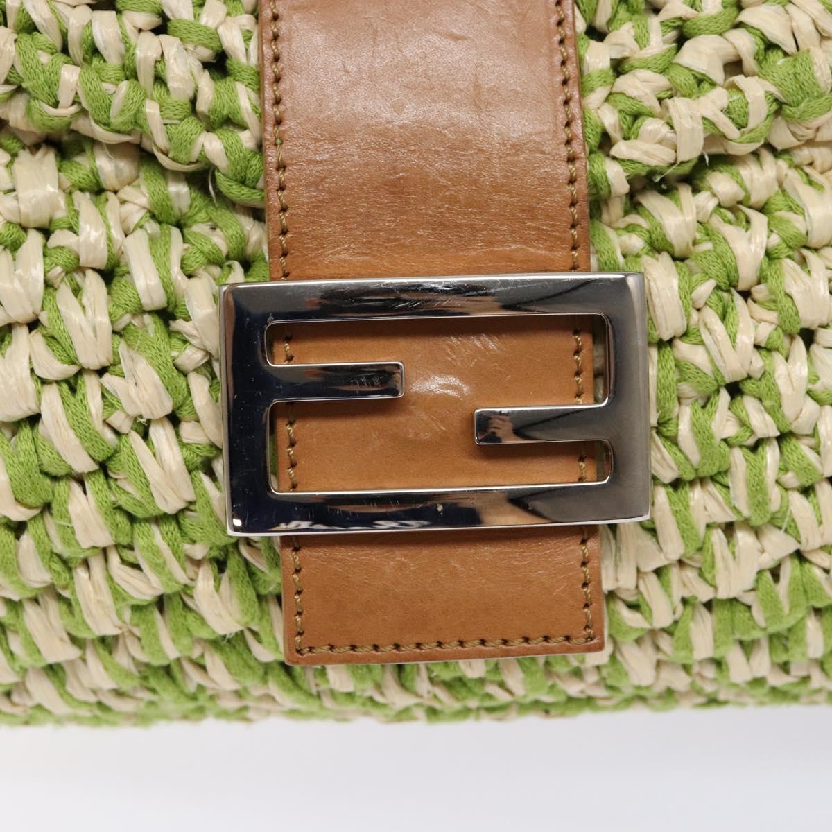 FENDI raffia woven baguette