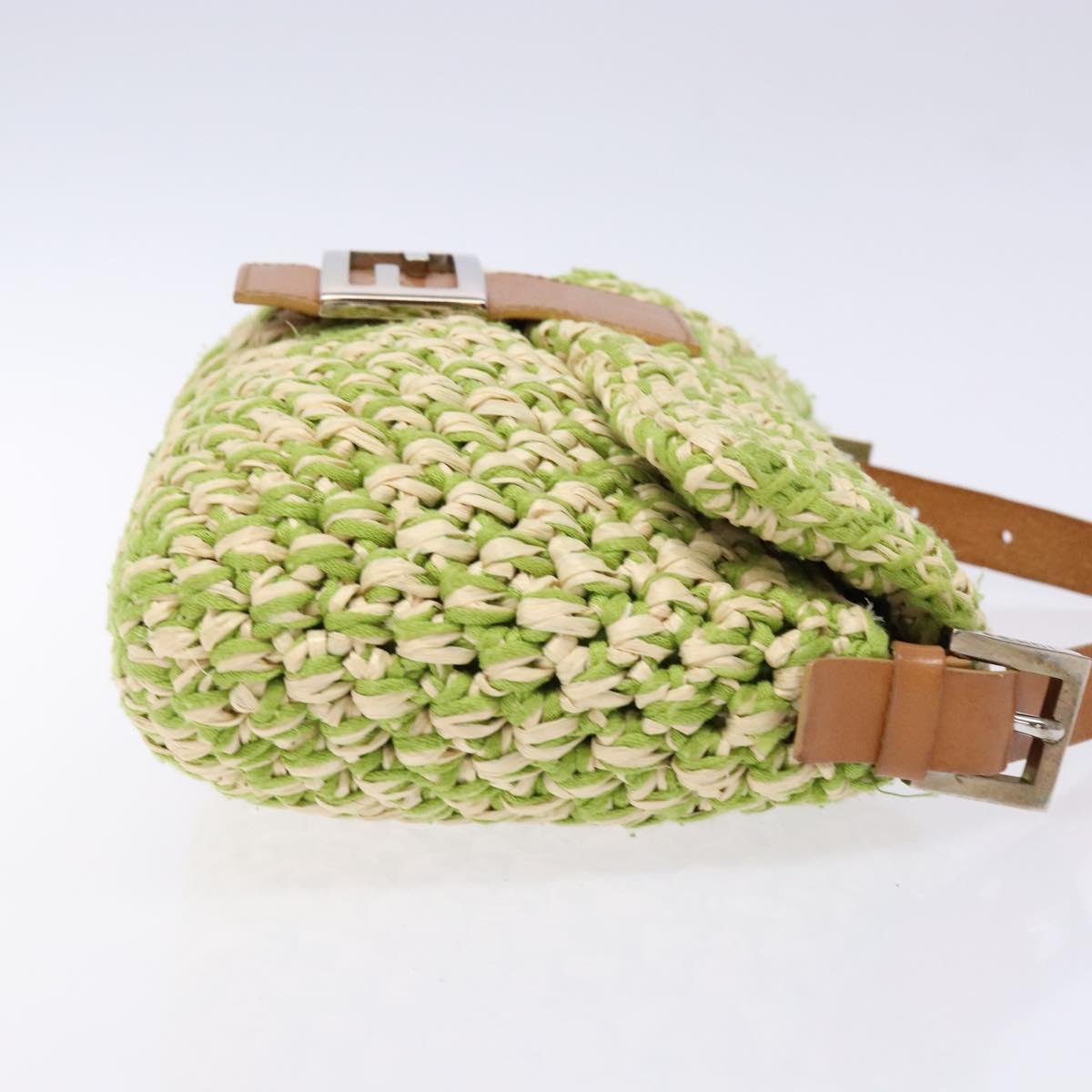 FENDI raffia woven baguette