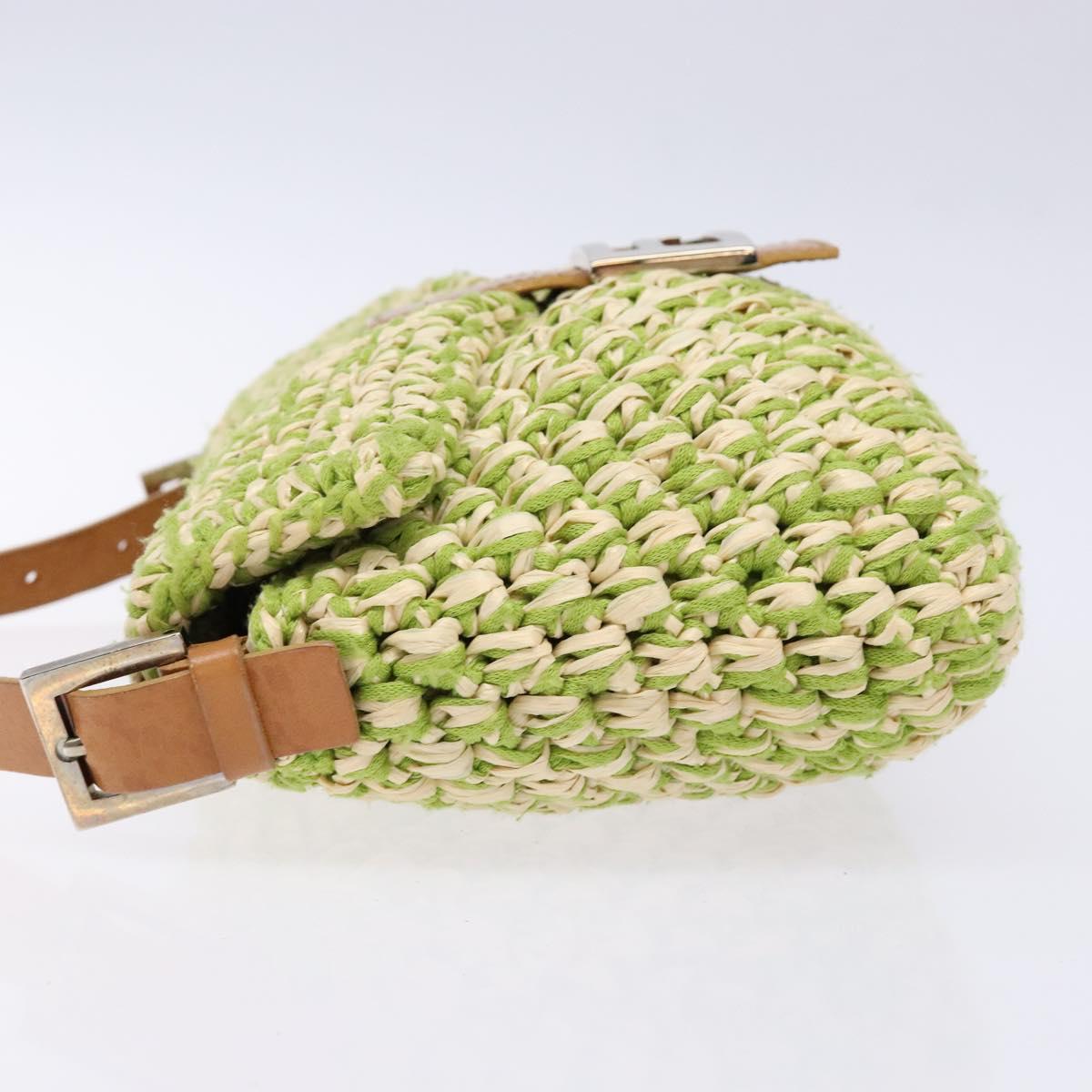 FENDI raffia woven baguette