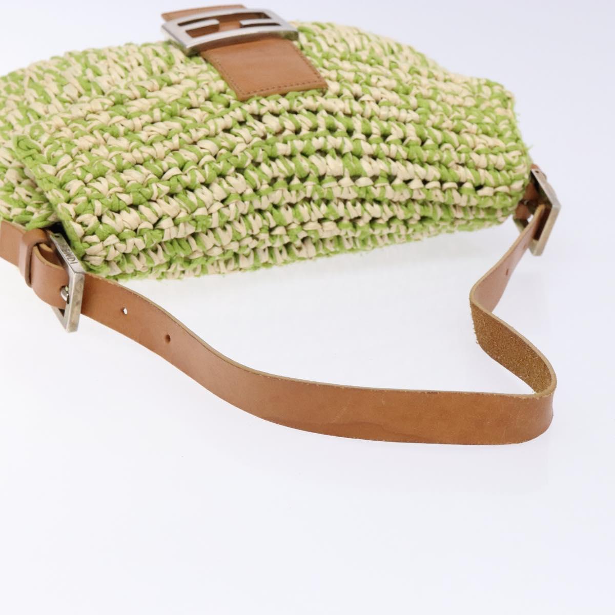 FENDI raffia woven baguette